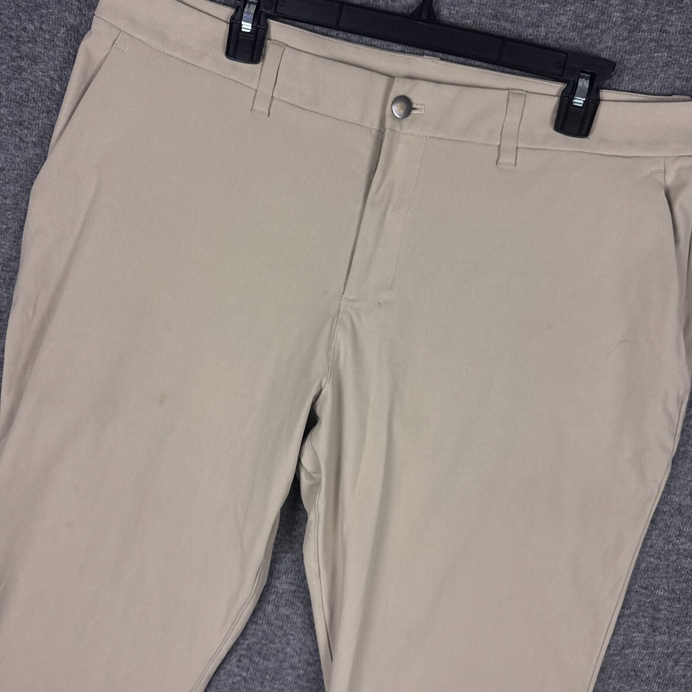 Lululemon‎ ABC Trouser Pants Men 38x26 Classic Warpstreme Beige Stretch Preppy